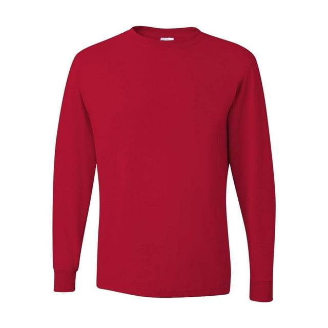Jerzees 29LS Heavyweight Blendo Long Sleeve Tee, True Red - Medium