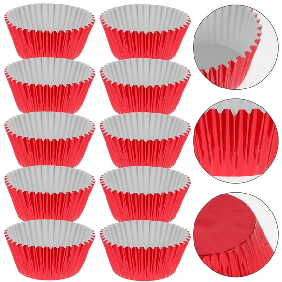 ADDHAT 100Ud Cupcake Liners De Aluminio Para Hornear Muffins Y Decorar Postres