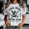 thumbnail image 2 of Feral Moms Social Club Goose T-Shirt, Funny White and Natural Tee for Loud and Proud Moms, 2 of 8