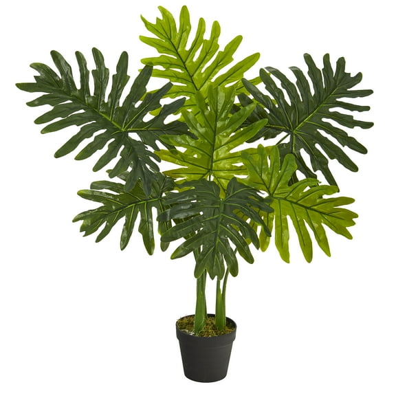Nearly Natural 3' Philodendron Artificial Plant (Real Touch), Green