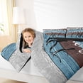 thumbnail image 4 of jejeloiu Welcome Lake House Twin Comforter Sets,Blue Brown Gray Bedding Set For Teens Kids Reversible 2-Piece, 4 of 8