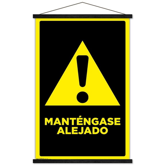 Mantengase Alejado (Keep Out) Wall Poster with Wooden Magnetic Frame, 22.375" x 34"