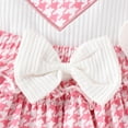 thumbnail image 4 of Toddler Baby Girl Fall Winter Outfit Turtleneck Kitted Sweater Top Plaid Layered Skirt Sets Love Heart Clothes 12M-5Y, 4 of 5