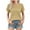 Khaki-01, variant on Mittory Womens T Shirts Casual Summer Tops Pleated Crewneck Short Sleeve Blouses Trendy Beach Vacation Clothes