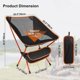 thumbnail image 2 of Silla de Camping Plegable Ultraligera BRILLAR Portátil Resistente Capacidad 135 kg, 2 of 5
