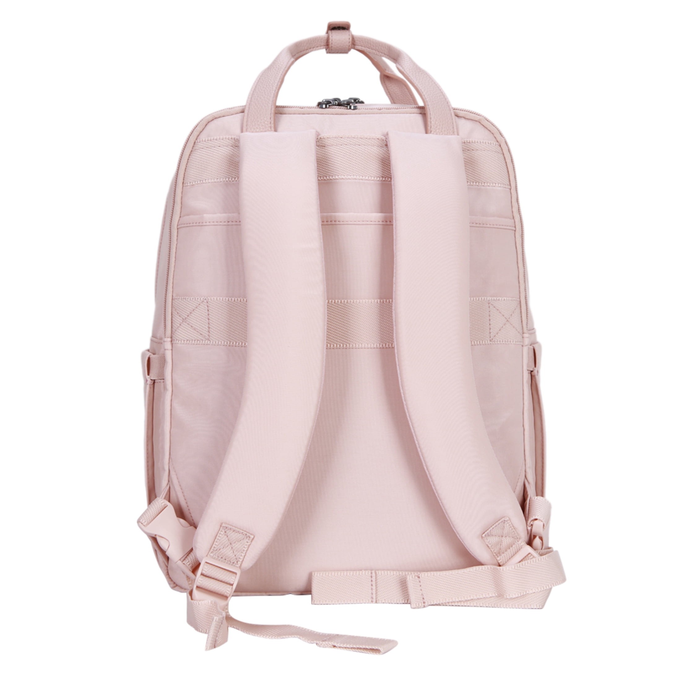 btL 16-inch Nylon Convertible Travel Backpack Tote with 15-inch Laptop Sleeve, Rose Smoke