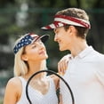 thumbnail image 5 of Kdxio Vintage American Flag Print Sun Visor Hat Golf Visor Adjustable Velcro Outdoor Sports Cap for Men Women, 5 of 6