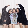 thumbnail image 5 of Poodles Blanket Hoodies for Kids 6-13YR Oversize Wearable Blanket Hoodies for Boys Girls Teens, 5 of 7