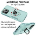 thumbnail image 3 of Ebizware for iphone 15 Pro Max Phone Case, 360° Rotatable Ring Holder Kickstand Case Heavy Duty Shockproof Magnetic Car Mount Supported Cover for iphone 15 Pro Max - Mint Green, 3 of 8