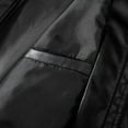 thumbnail image 3 of SDNall Mens Leather Jacket, Leather Motorcycle Jacket, Long Leather Jacket, Mens Motorcycle Solid Color Vintage Button Pocket Leather Long Sleeved Jacket, 3 of 8