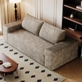 thumbnail image 3 of Leumius 71" Cloud Couch,3 Setaser Sofa with Deep Seat,Boneless Couch Sofa with 2 Pillows for Living Room,No Assembly Required,Camel, 3 of 8