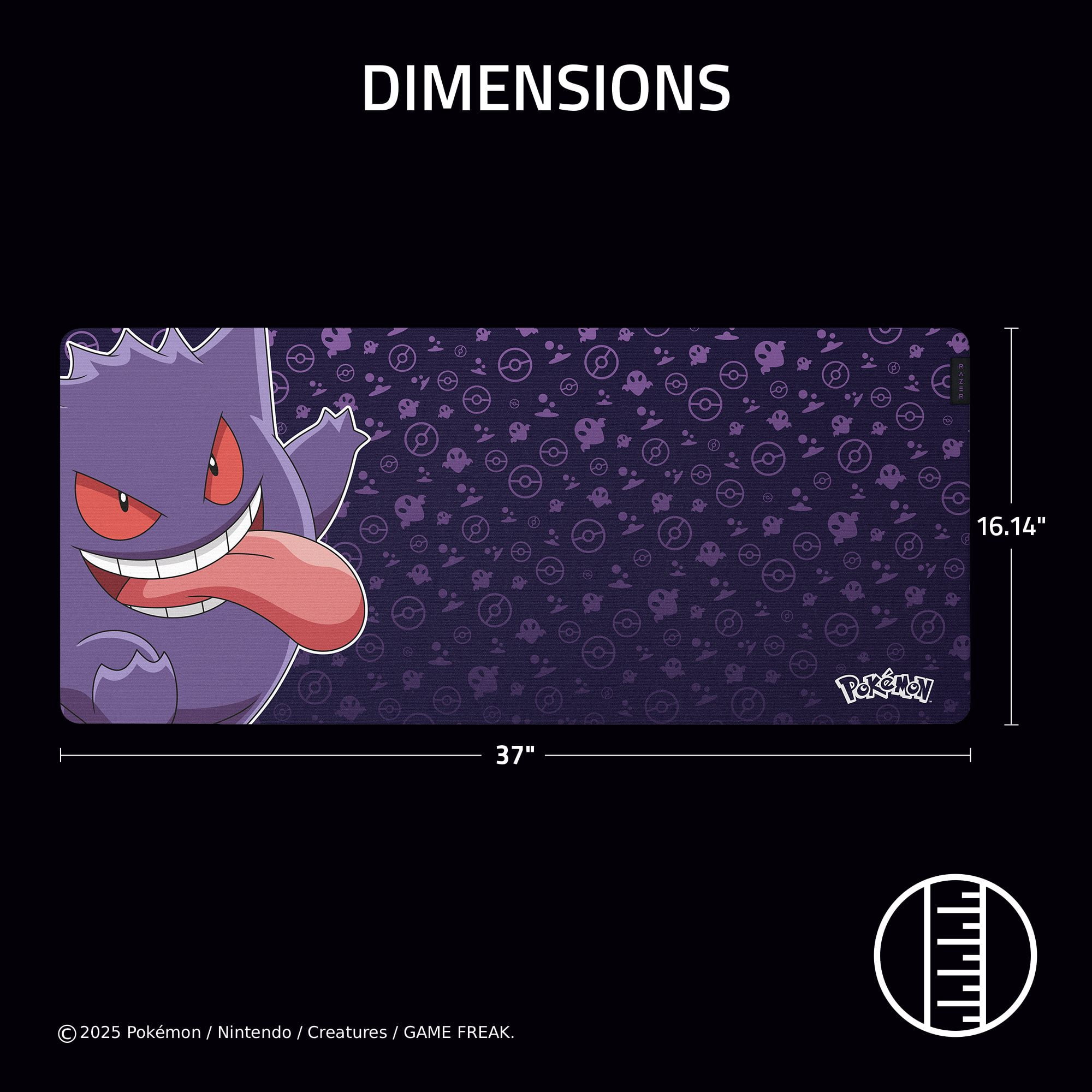 Razer Gigantus V2 XXL Textured Cloth Mouse Pad, Pokemon Gengar Edition