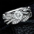 thumbnail image 2 of Anillo de la Pareja Hermoso Anillos de Plata Anillo de Boda de Compromiso, 2 of 2