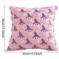 thumbnail image 2 of Halloween Allover Tufted Mini Ghost with Purple Witch Hat Throw Pillow Cover, 3 Pastel Knitted Cushion Case Hidden Zipper for Sofa Bedroom Party Decor, 2 of 2