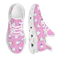 thumbnail image 1 of Zapatillas de deporte con plataforma y amortiguación de aire para mujer, cómodas, ligeras y a prueba de golpes, con diseño de dientes bonitos y dibujos animados., 1 of 6
