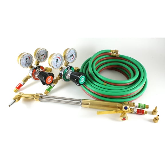 SÜA 18" Cutting Torch   Regulators   Tip   Arrestors   100' Hose - Compatible with Harris