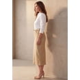 thumbnail image 2 of Jessica London Women's Plus Size Classic Cotton Denim Midi Skirt Pockets Long Jean Skirt, 2 of 4