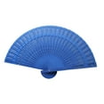 thumbnail image 2 of Wooden Folding Fans, Handheld Vintage Wood Hand Fan, Foldable Chinese Sandalwood Fans for Women, Wedding Favors, Baby Shower, Party Gift, Blue, 2 of 9