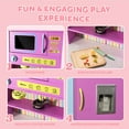 thumbnail image 5 of iYofe Wooden Pretend Play Kitchen Set for Toddler, Extra-Large Interactive Toy Kitchen w/Real Sounds, Oven, Sink, Curtain & 18 Accessories, Gift for Kid 3-6, Colorful, 5 of 8