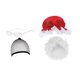 thumbnail image 5 of Peluca de Santa Claus, accesorios de disfraz, decoraciones, disfraz de peluca de Santa para el escenario Juego de 4 piezas, 5 of 9