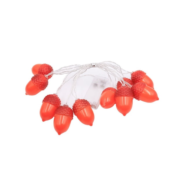 Outdoor Christmas Lights 200 cm LED Pinecone String Light with 10 Bulbs for Fireplace Window Tree Hanging Decorations