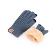 thumbnail image 2 of Deago 2 Pairs Wool Winter Gloves for Men Women Fleece lined Touchscreen Cold Weather Warm Thermal Knit Gloves for Driving Texting (Blue), 2 of 9