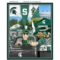 Michigan State 100% CottonTailgate Panel-Sold by the Panel-43"x36"