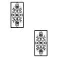 thumbnail image 4 of Decoración de pared tallada hueca de hierro, 15x30cm, elementos florales y geométricos decorativos negros para decoración de dormitorio, multiusos, 2, 4 of 8