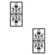 thumbnail image 4 of 2x decoración de pared tallada hueca de hierro, 5,9x11,8 pulgadas, elementos florales y geométricos negros decorativos para regalo de inauguración de, 4 of 8