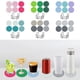 thumbnail image 1 of Manteles Individuales y Posavasos Redondos de Algodón Tejido | Juego de 6 Piezas Antideslizantes y Resistentes Al Calor con Soporte | Salvamanteles de 10 Cm para Proteger La Encimera de La Cocina y L, 1 of 6