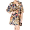 thumbnail image 4 of HAPPY BAY Women's Beachwear Summer Swim Beach Dress Cover ups for Swimwear Women Plus Size Fall Swimsuit Coverups for Women 1X-2X Black, Floral, 4 of 5
