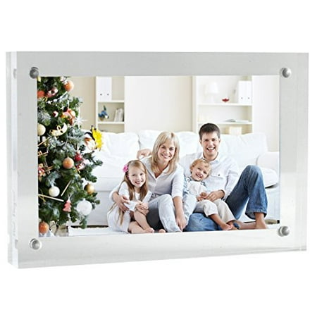 Paul Peugeot Clear Acrylic Picture Frames Magnetic Photo Frame Double Sided Picture frame (4x6)