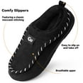 thumbnail image 3 of Ecetana Men's Slippers Memory Foam Fuzzy Slippers Comfy Slip On House Shoes for Men, 3 of 7
