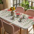 thumbnail image 3 of Pink Valentine's Day Table Cloths for 3 Foot Rectangle Tables, Romantic Roses Weeping Watercolor Rustic Patio Waterproof Elastic Fitted Tablecloths, Washable Rectangular Table Cover for Camping, 3 of 8