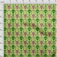 thumbnail image 4 of oneOone Polyester Spandex Lime Green Fabric Ikat Dress Material Fabric Print Fabric By The Yard 56 Inch Wide, 4 of 4