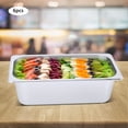 thumbnail image 4 of 6Pack 1/3 Size Pan Stainless Steel Steam Hotel Prep Table Food Container Rectangular Pan, 4 of 18
