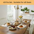 thumbnail image 6 of Welcome Round 13 Inch Placemats Set of 4, Summer Sunflowers Bohemia Floral Rustic Brown Wood HeatResistant Non Slip Place Mats for Dining Table, Wipeable Braided Kitchen Table Mats for Housewarming, 6 of 9