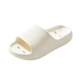 thumbnail image 2 of Womens Shower Shoes Casual Fashion Home Slippers Shower Shoes Pool Slides Sandals Thick Sole Soft Sole Lightweight Breathable Slippers White 8 [EU-40], 2 of 5