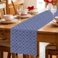 thumbnail image 5 of Navy Blue Table Runner 72 Inches, Traditional Tribal Abstract Geometric Art Bed Runner Dresser Scarves Tabletop for Indoor Outdoor Parties/Ceremony/Banquet, 18" x 72", 5 of 8