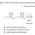 thumbnail image 7 of Solid 925 Sterling Silver Pearl Cuff Earrings Clip Ons for Women Teens Pearl Wrap Earrings Climber, 7 of 7