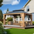 thumbnail image 2 of Aoodor 16' x 12' Hardtop Aluminum Gazebo, Ventilated Double Tops with UV Resistant, 2 of 12