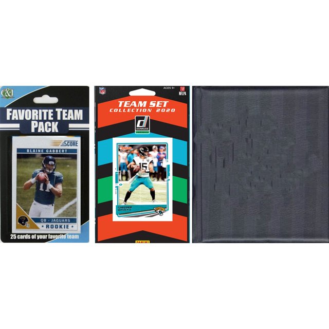 Juego de cartas coleccionables NFL Jacksonville Jaguars con álbum de almacenamiento