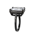 thumbnail image 3 of IP Black (Ion Plating) Stainless Steel Ring with AAA Grade CZ in Clear for Women Style TK3794 Size 10, 3 of 4
