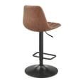 thumbnail image 5 of NPD Furniture Robert 34" Faux Leather Swivel Bar Stools in Brown (Set of 2), 5 of 13