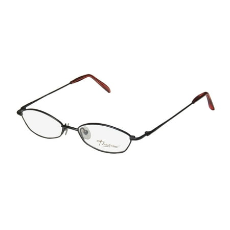 New Thalia Maya Womens/Ladies Designer Full-Rim Black Popular Style With Silicone Nose Pads Hip Frame Demo Lenses 49-16-135 Eyeglasses/Spectacles