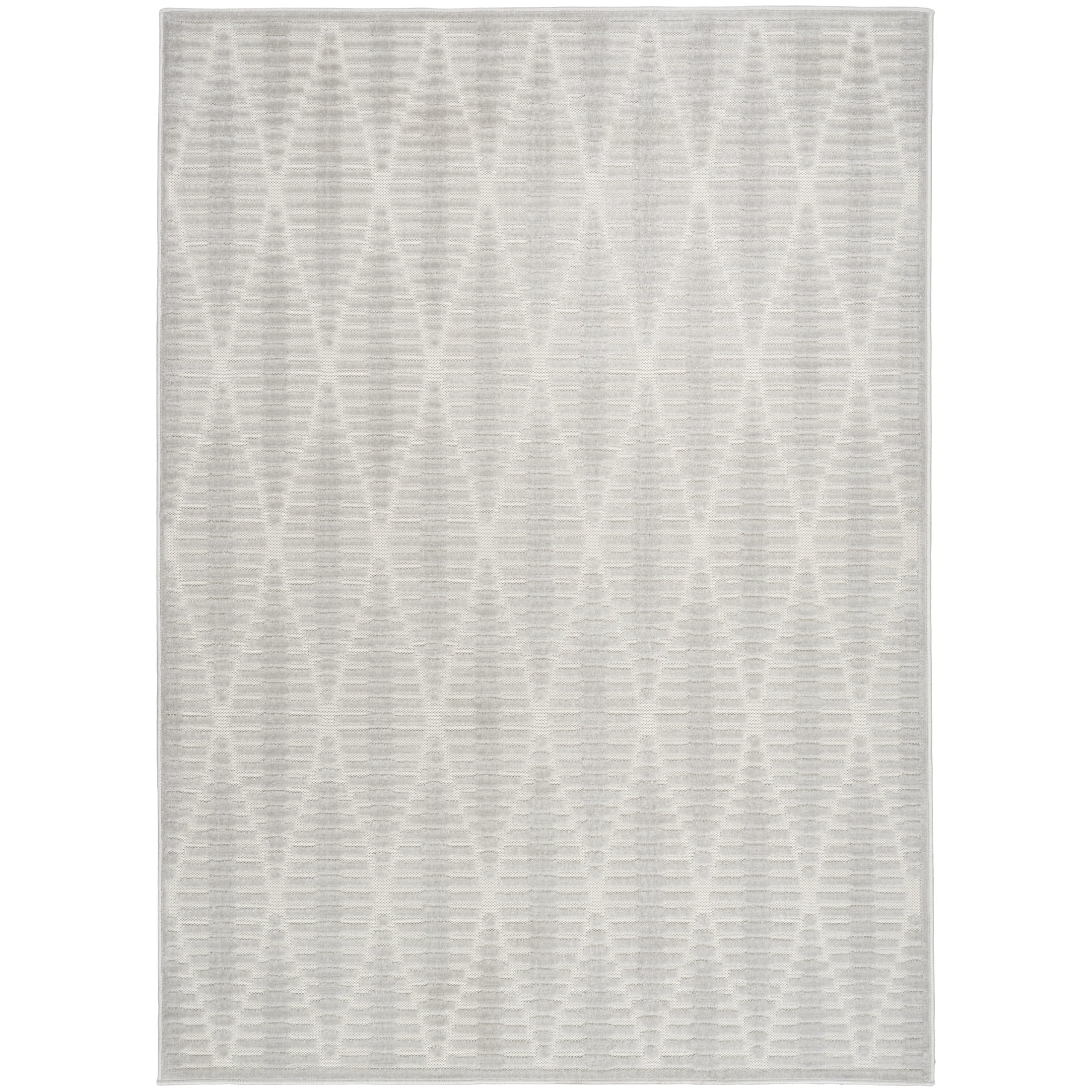 Nourison Casual 5'3" x 7' Light Grey Modern Indoor Rug