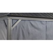 Sojag Grey Curtains for Messina/Mykonos Gazebo, 10 ft. x 10 ft., Spun, Outdoor Shades