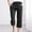 1# Black Cheap Stuff Under 1 Dollar, variant on Dyegold Capris For Women Casual Summer Cotton Linen Cropped Pants Elastic Waist Drawstring Plus Size Capris With Pockets