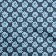 thumbnail image 1 of oneOone Polyester Spandex Navy Blue Fabric Asian Floral With Stripes Sewing Material Print Fabric By The Yard 56 Inch Wide, 1 of 4