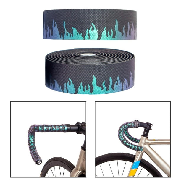 2Pcs Bike Handlebar Tapes with Bar Plug Nonslip Soft Anti